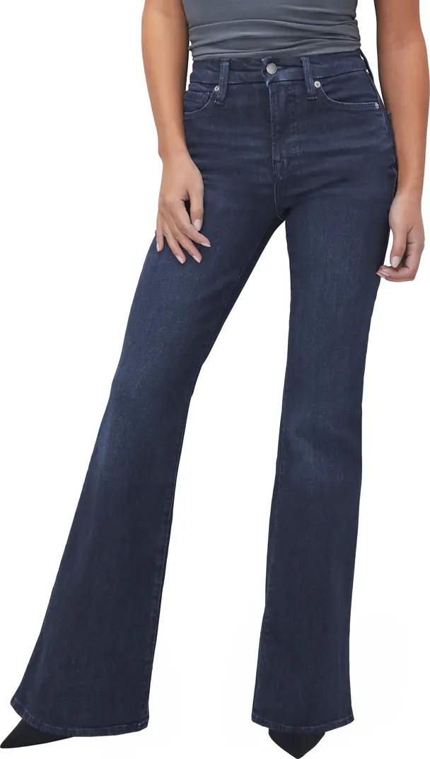 Good American Good Petite Flare Jeans | Nordstrom | Nordstrom