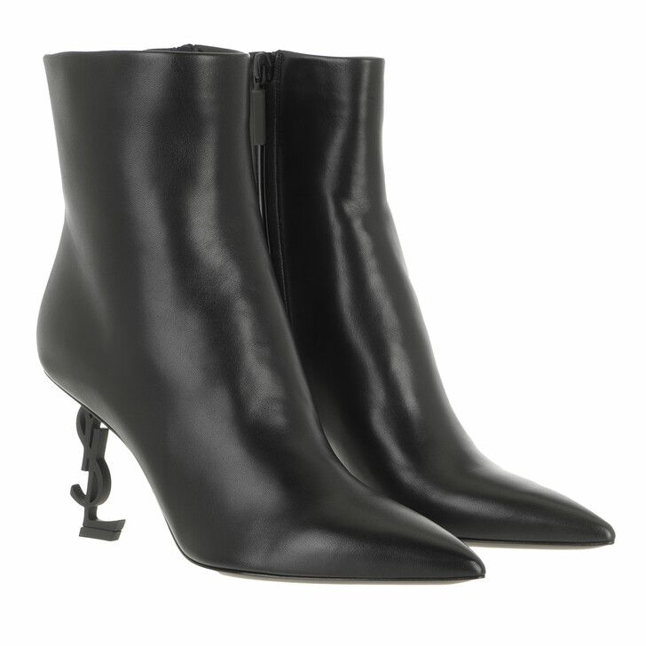 Saint Laurent Opyum Heel Arch Bootie Leather Black in schwarz | fashionette | Fashionette (DE)