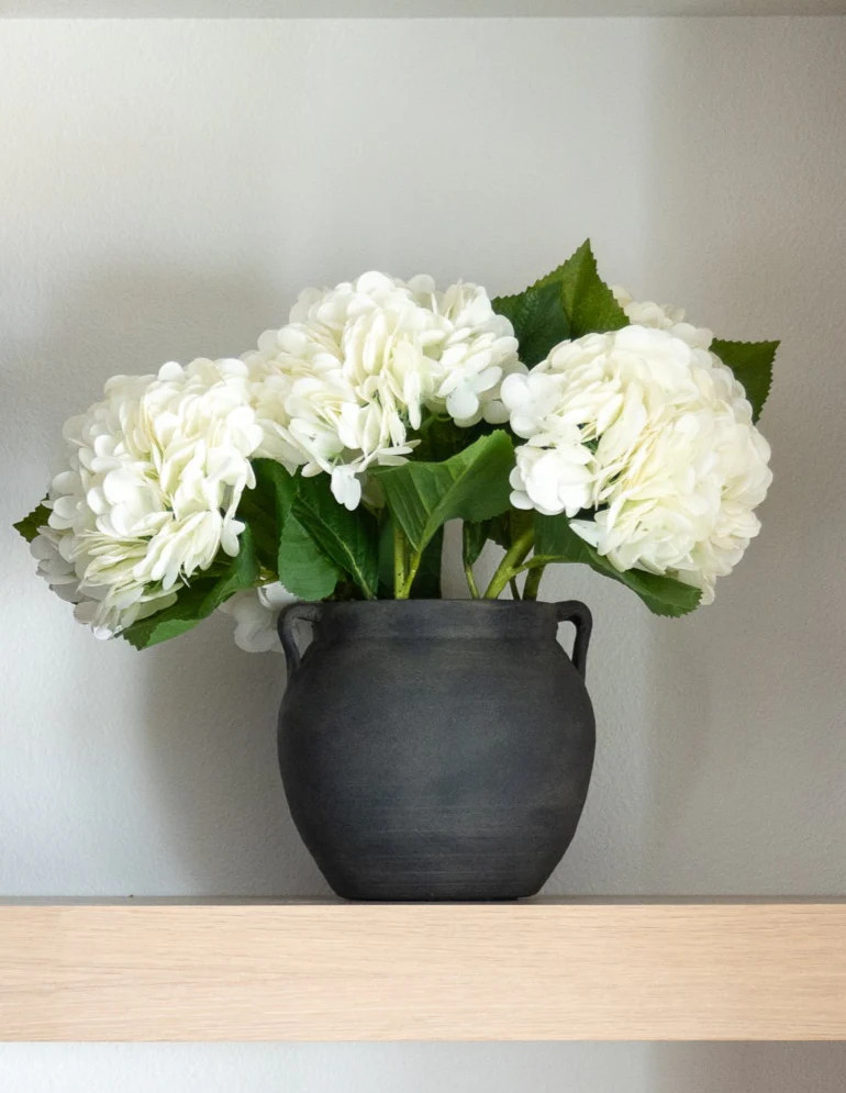 Loop Handle Charcoal Vase | Eco Chic Home