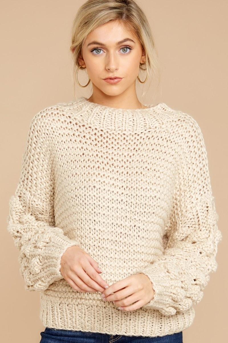 Take It Over Cream Sweater | Red Dress 