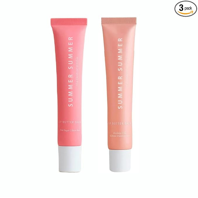 2 Pack Summer Tinted Lip Butter Balm On Friday Gift Set, Conditioning Vegan, Instant Moisture, Pi... | Amazon (US)
