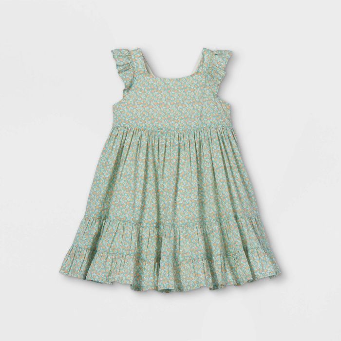 OshKosh B'gosh Toddler Girls' Floral Tank Dress - Blue | Target