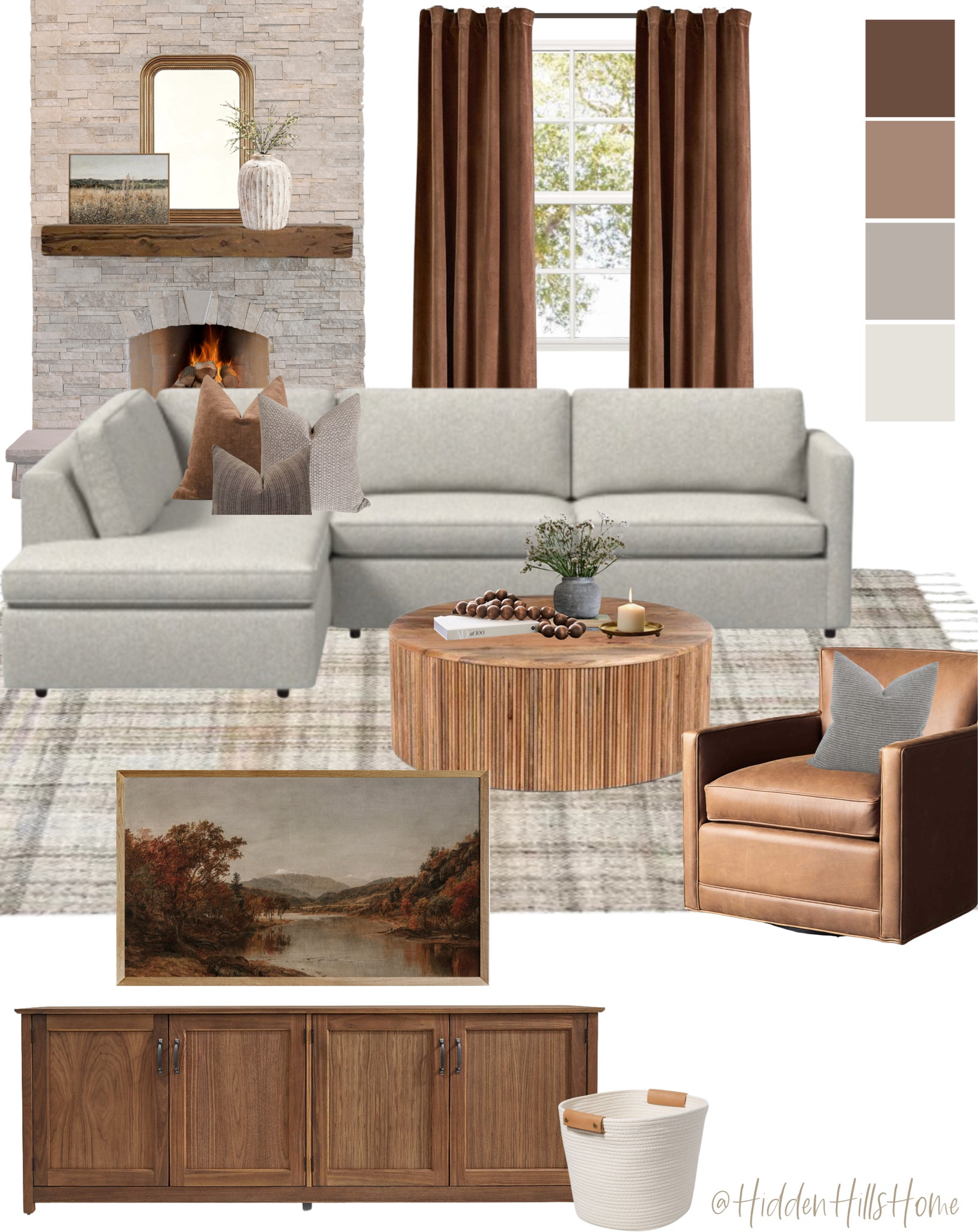 Living room decor, living room mood board, living room design, sectional sofa, home decor, leather accent chair #livingroom

#LTKstyletip #LTKhome #LTKsalealert