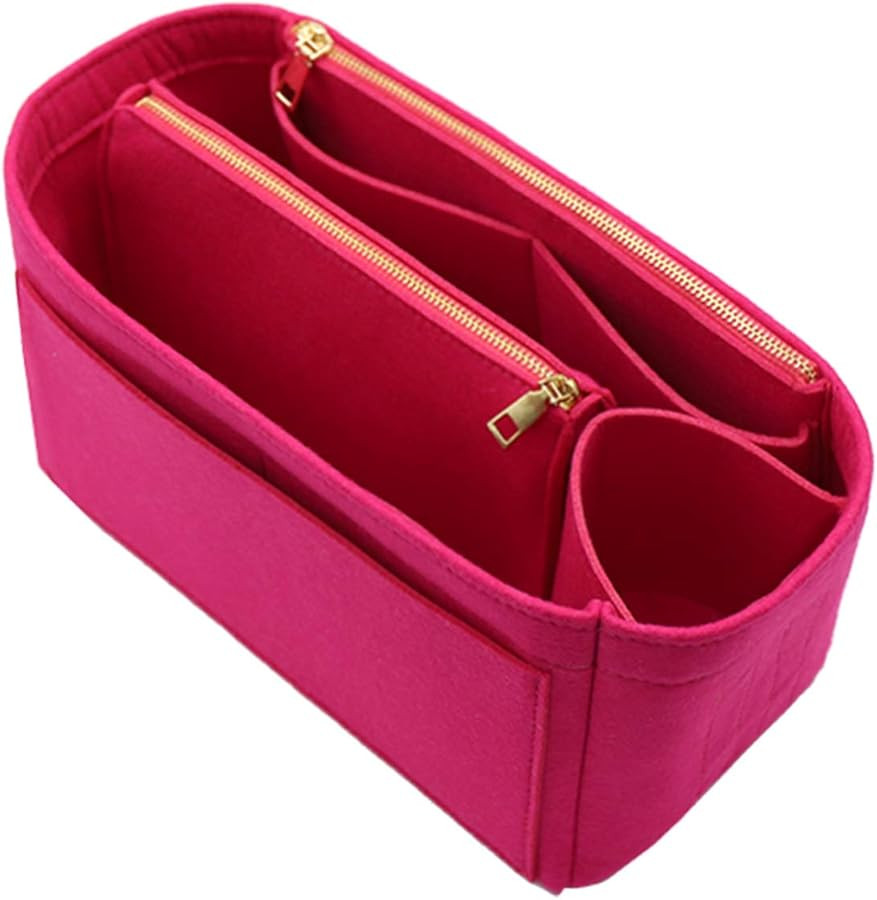 LEXSION Felt Purse Bag Organizer Insert with zipper Bag Tote Shaper Fit Speedy Neverful PM MM | Amazon (US)