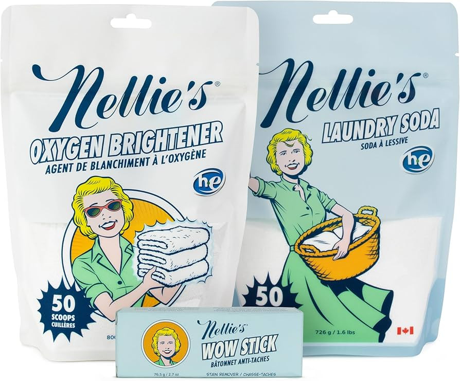 Nellie's Laundry Bundle - Environmentally Conscious Essentials: Chemical-Free Laundry Soda (50 Lo... | Amazon (US)