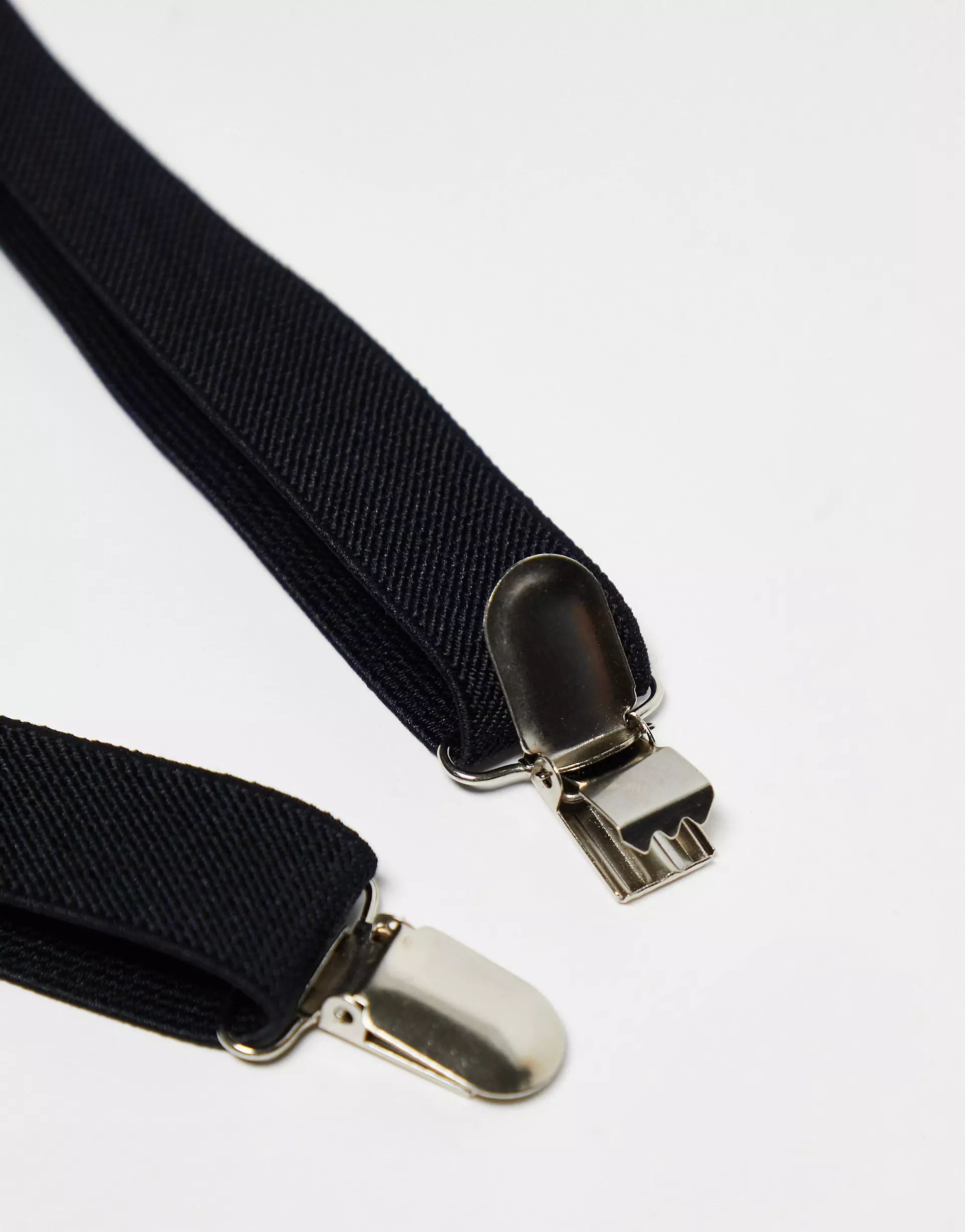ASOS DESIGN bow tie and braces set in black | ASOS (Global)