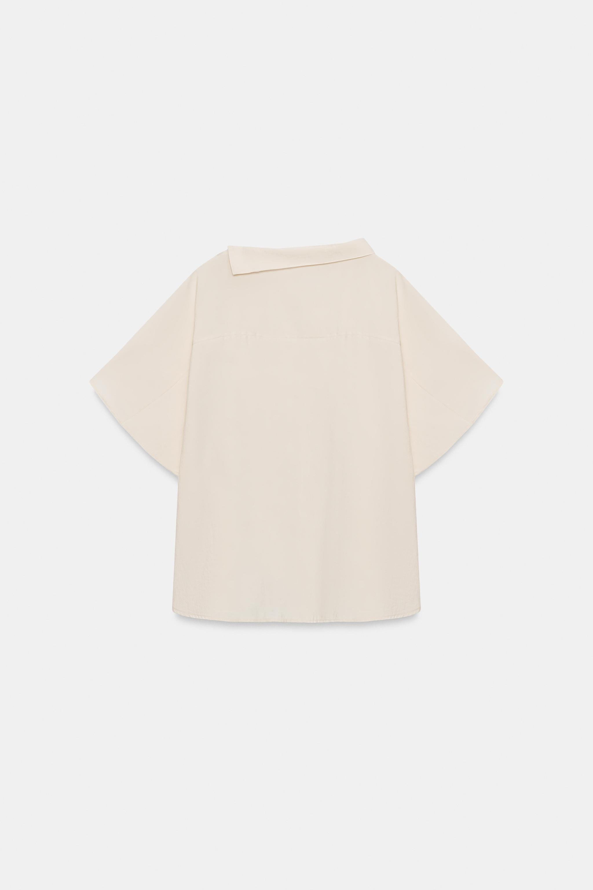 ZW COLLECTION FLOWING BLOUSE WITH FROG FASTENING | Zara UK