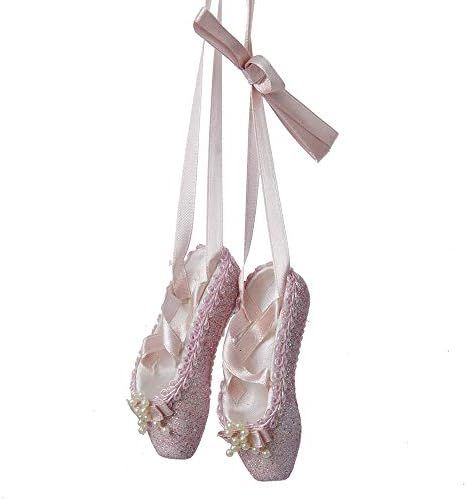 Kurt S. Adler Pink Glitter Ballet Shoes Christmas Tree Ornament T1483 New | Amazon (US)