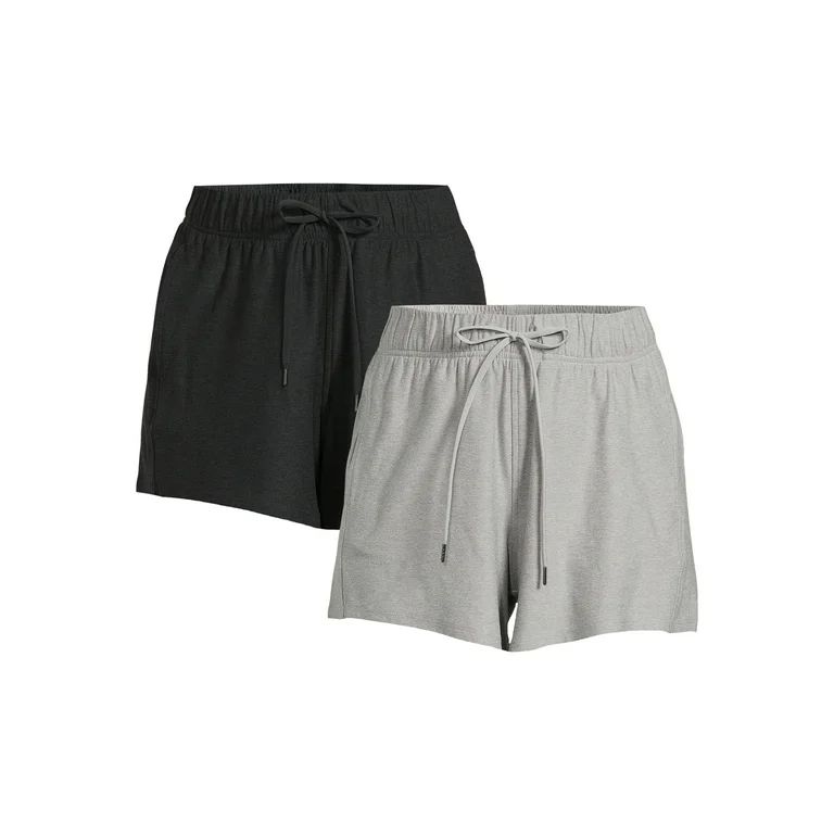 Athletic Works Women's and Women’s Plus Size ButterCore Soft Performance Gym Shorts, 5.5” Ins... | Walmart (US)