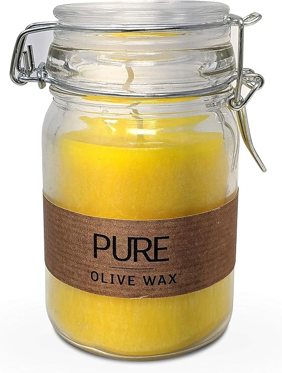 HYOOLA Pure Natural Jar Candles - 100% Olive Wax Candles in Glass - Paraffin Free Vegan Candle - ... | Amazon (US)