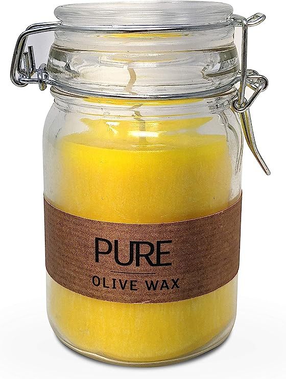 HYOOLA Pure Natural Jar Candles - 100% Olive Wax Candles in Glass - Paraffin Free Vegan Candle - ... | Amazon (US)