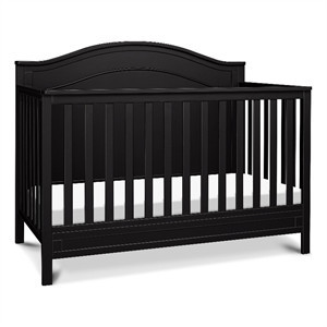 Davinci Charlie Modern Pine Wood and MDF 4-In-1 Convertible Crib in Ebony Black | Homesquare