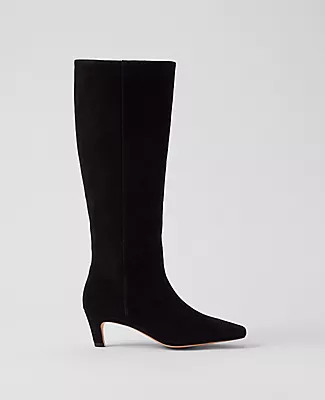 Ann Taylor Kitten Heel Suede Boot | Ann Taylor (US)