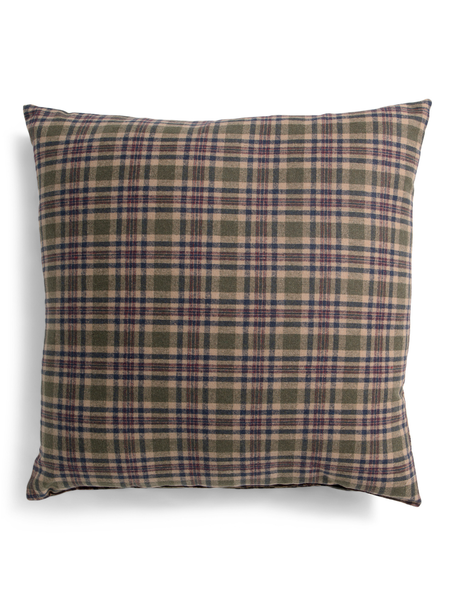 24x24 Wool Blend Alastair Plaid Oversized Luxury Pillow | TJ Maxx