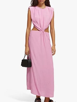 Scotch & Soda Open Back Maxi Dress, 5693 Orchid Pink | John Lewis (UK)