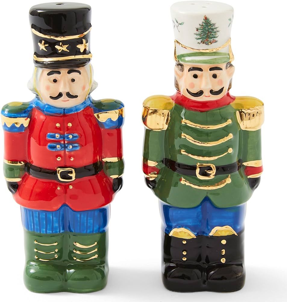 Spode Christmas Tree Collection Nutcracker Salt and Pepper Shaker Set, Green, Measures 4.5-Inches... | Amazon (US)
