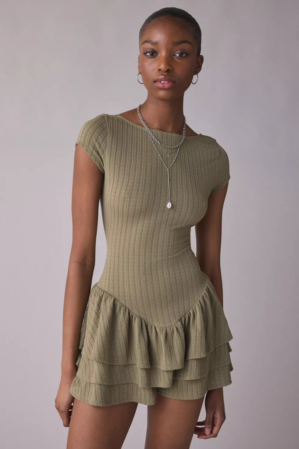 Kimchi Blue Ruffled Up Short Sleeve Romper | Urban Outfitters (US and RoW)