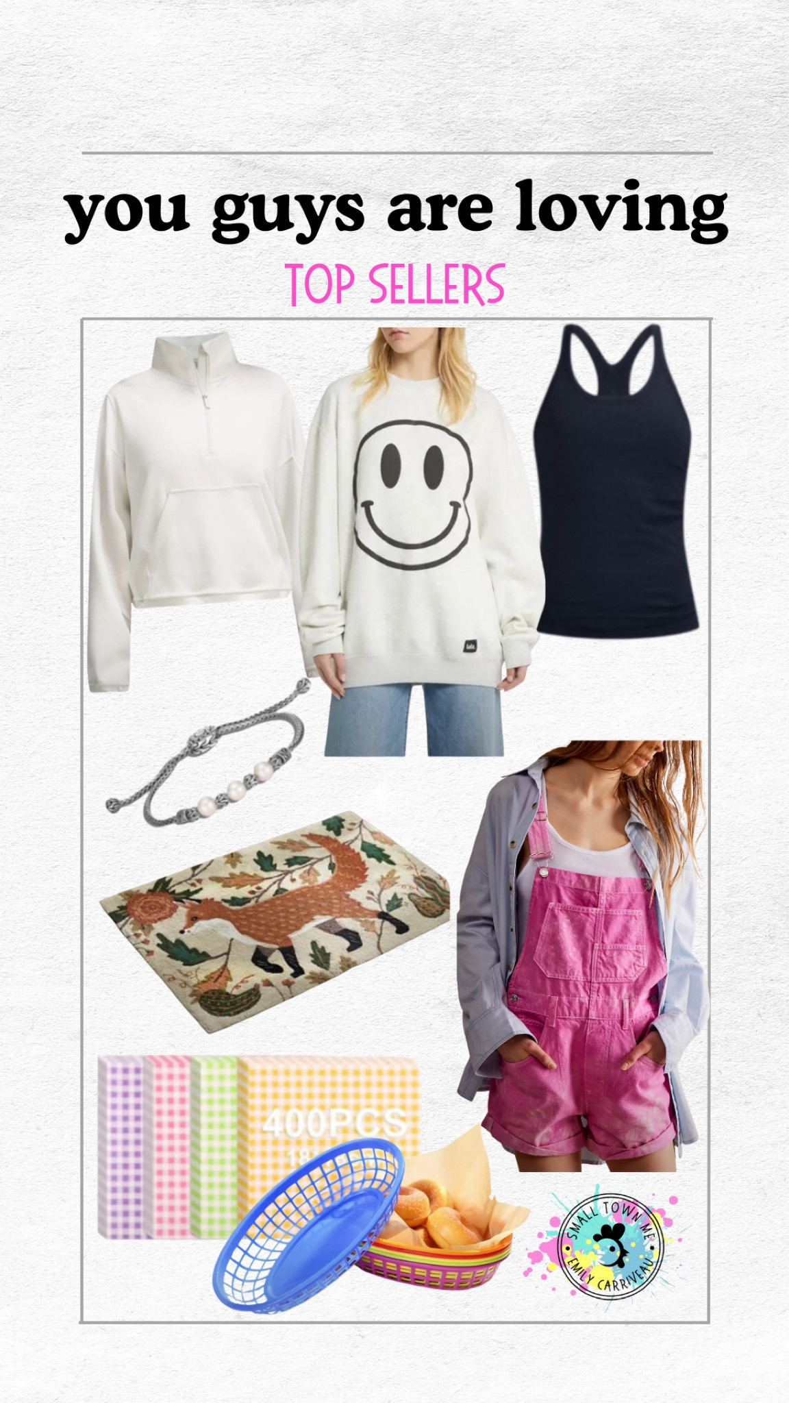 I am loving what you guys are loving! Everything from cozy sweatshirts to overalls to hosting supplies and even door mats. Linking all your favorites! 

#LTKHome #LTKSeasonal #LTKFamily