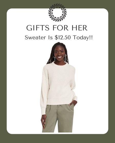 Gift guide, gifts for her, Target sweater $12.50. I have this sweater & LOVE it!

#LTKCyberweek #LTKGiftGuide #LTKHoliday