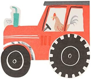 Meri Meri On The Farm Tractor Napkins (Pack of 16), Thick & Absorbent 3-Ply Paper Napkins, Dispos... | Amazon (US)