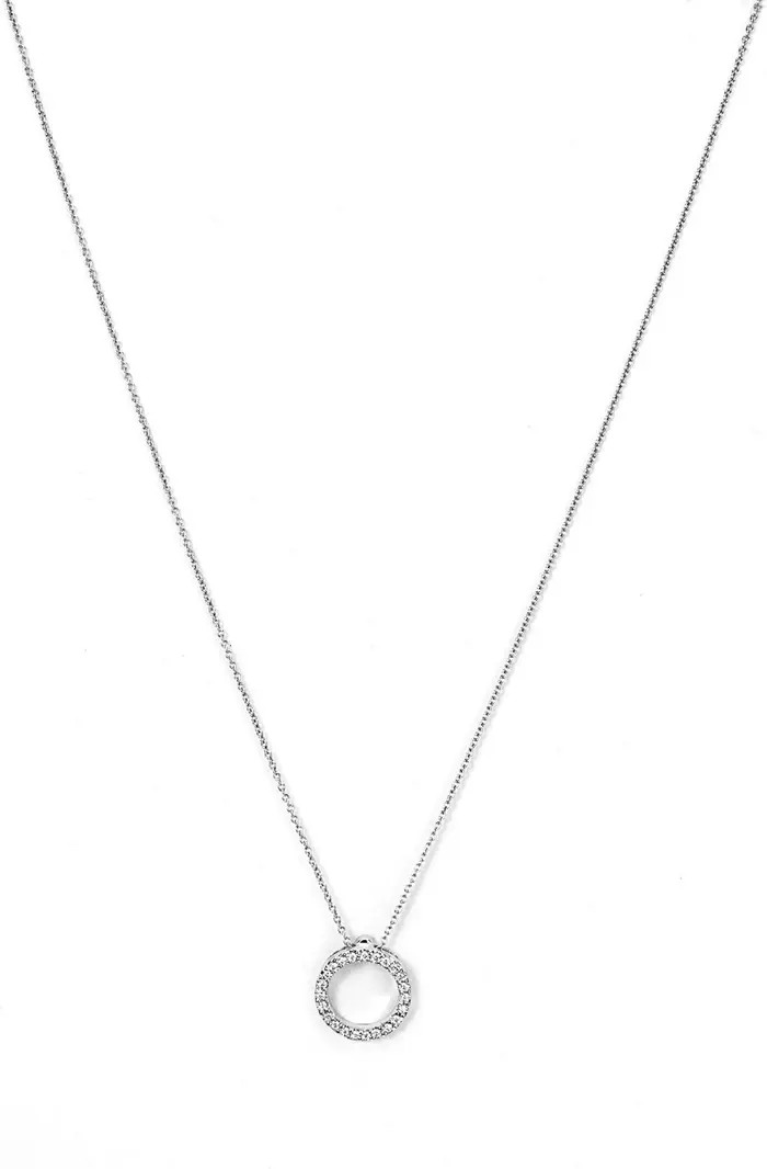 'Tiny Treasures' Small Diamond Circle Pendant Necklace | Nordstrom