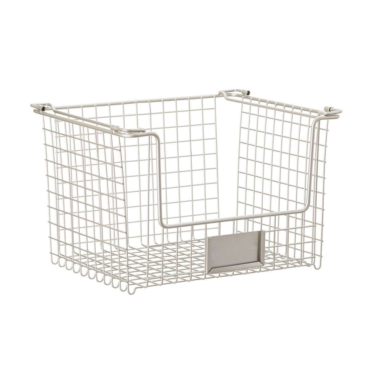Stacking Wire Basket w/ Label | The Container Store