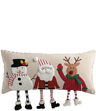 Mud Pie Holiday Collection Christmas Dangle Leg Pillow | Dillard's