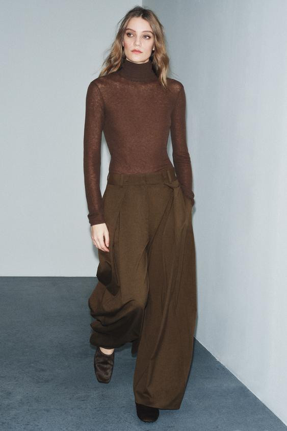 ZW COLLECTION PLEATED VOLUME PANTS | Zara US