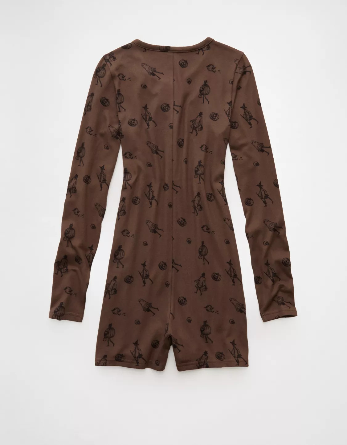 AE Skeleton Luxe Plush Romper | American Eagle Outfitters (US & CA)