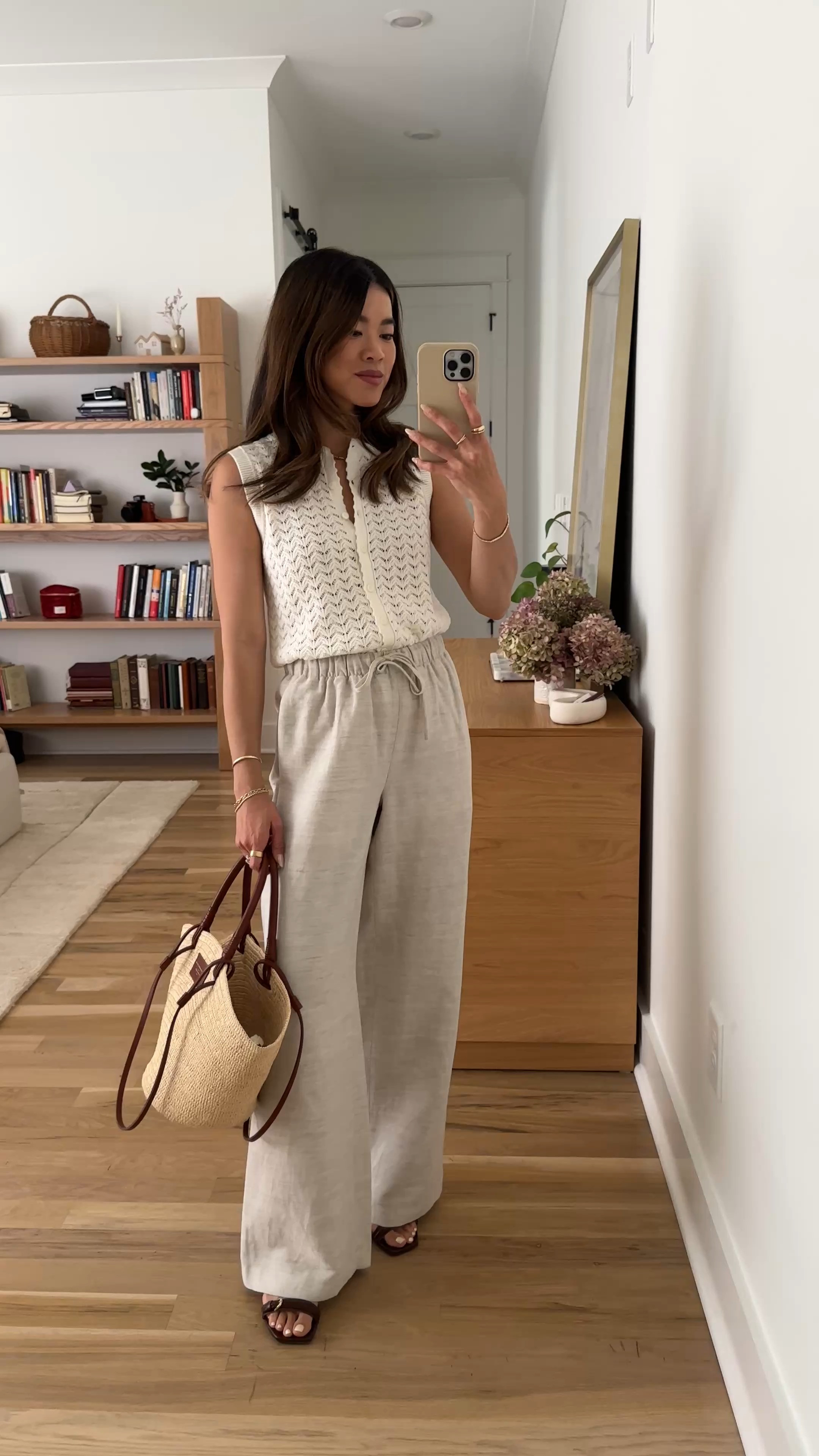 Sizing info:
•white tank size XS 
•pants size 2XS 

petite fashion, get dressed with me, outfit inspiration, ootd, nashville outfit, Nashville influencer, petite style, vacation style, casual outfits, mom style, petite pants, spring outfits, spring outfit info, spring pants, spring outfit idea, spring top, spring bag, spring sweater tank, spring shoes, aritzia pants, lodge pants, cropped pants, linen pants, travel pants 
@Aritzia 
 

#LTKootd #LTKTravel #LTKPetite