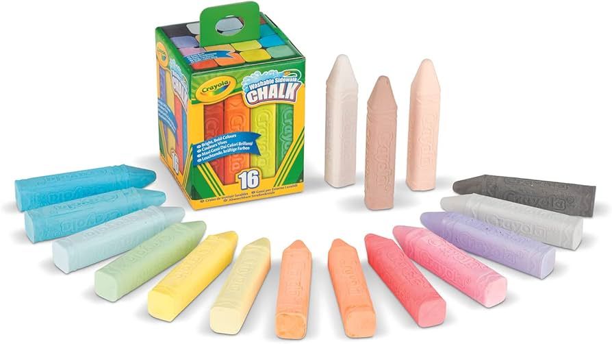 Crayola Washable Sidewalk Chalk, Outdoor Toy, Gift for Kids, 16 Count | Amazon (US)