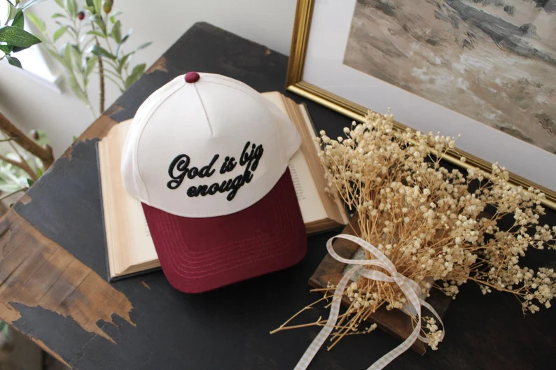 God is Big Enough Trucker Hat, Puff Embroidery - Etsy | Etsy (US)