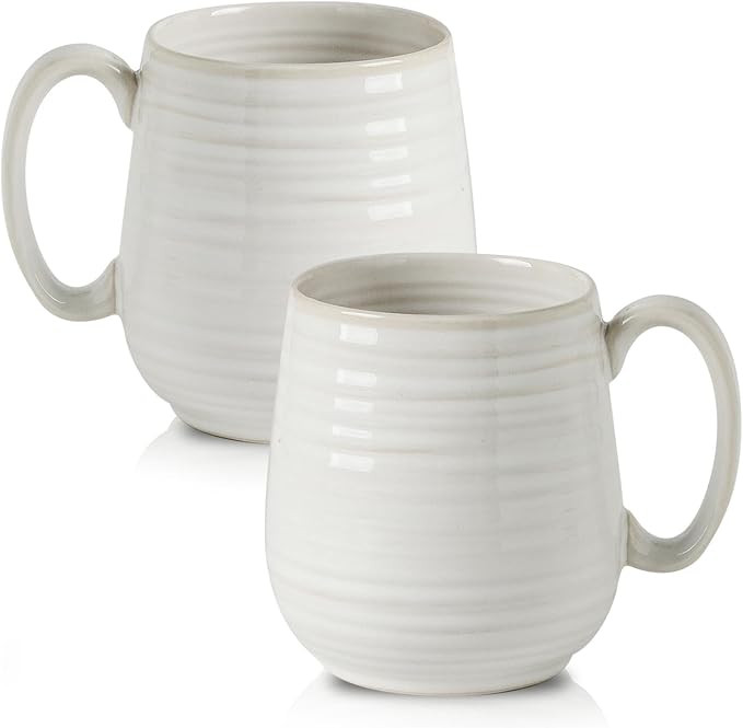 Hasense Coffee Mugs Set, 20 oz Large Coffee Cups with Handles, Ceramic Latte Cup for Tea, Cocoa, ... | Amazon (US)