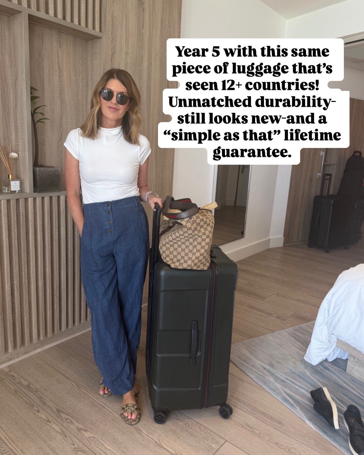 What I wore for travel + favorite luggage—you will never have to replace!

#LTKOver40 #LTKTravel