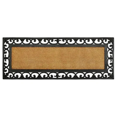 Eckert Irongate Rubber Coir 48 in. x 18 in. Non-Slip Outdoor Door Mat | Wayfair North America