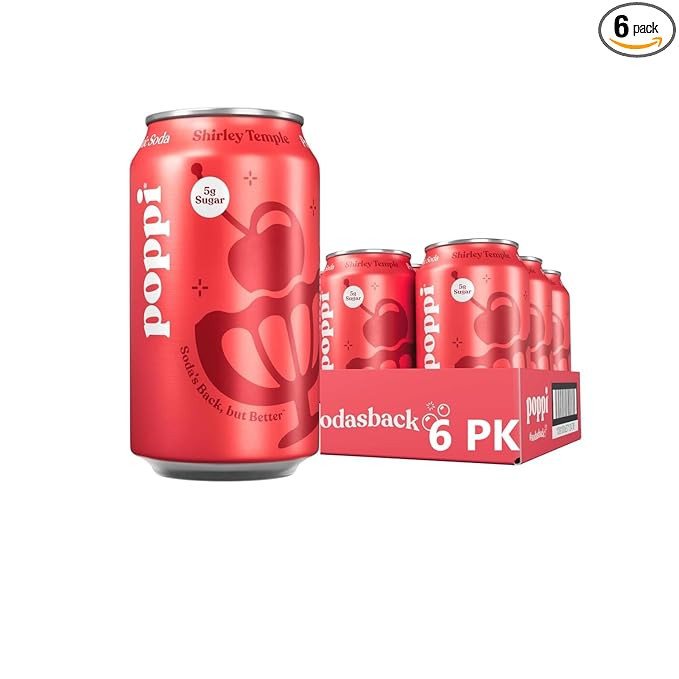 Sparkling Prebiotic Soda Beverage with Apple Cider Vinegar, Seltzer Water and Fruit Juice, Shirle... | Amazon (US)