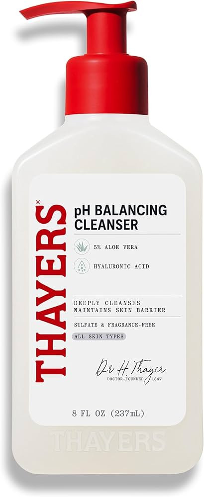 THAYERS pH Balancing Daily Cleanser, Face Wash with Aloe Vera, Gentle and Hydrating Skin Care for... | Amazon (US)