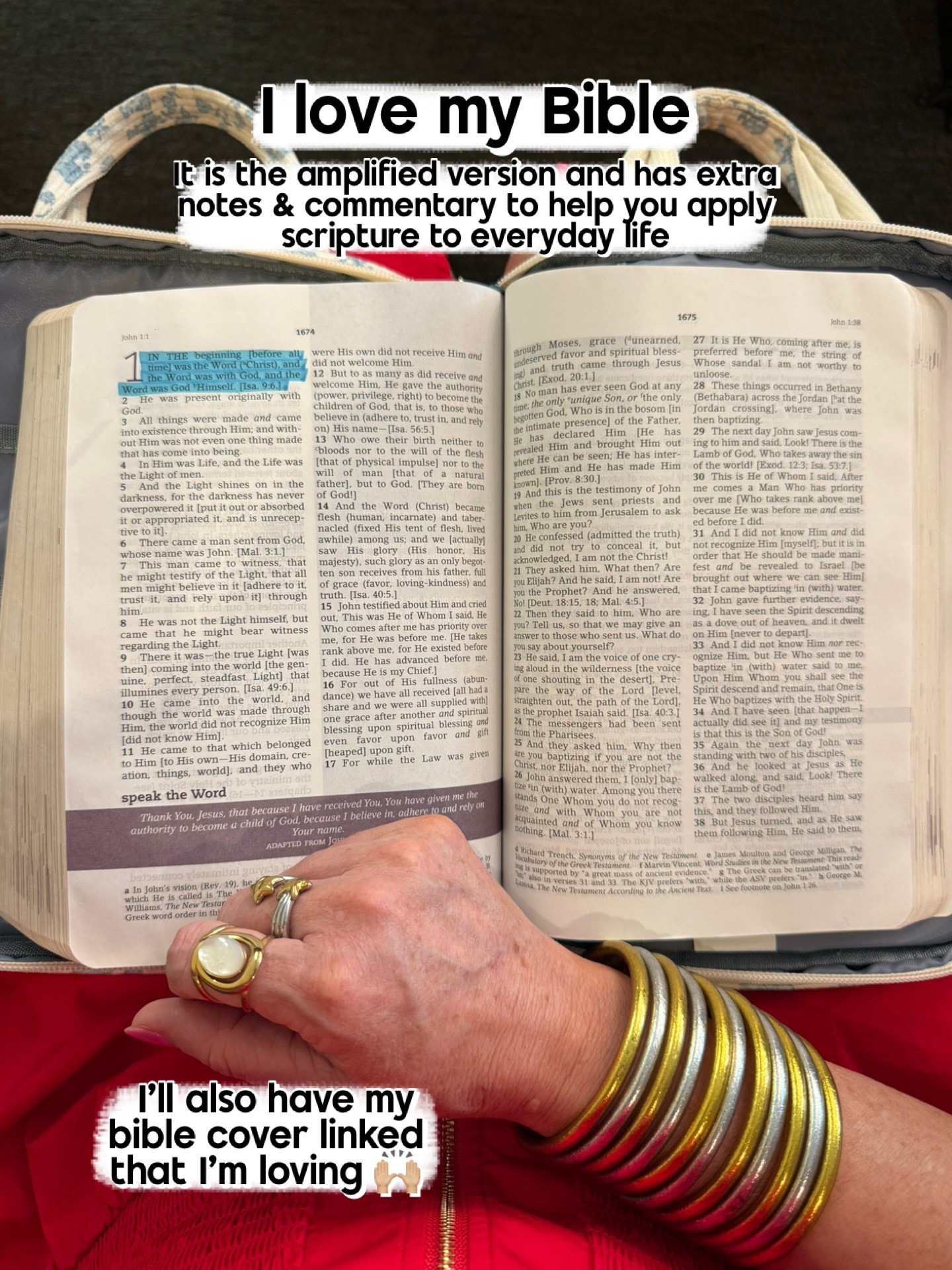 I love the extra notes in my Bible. 👏🏼🙌🏼
Added the links to the patches I ironed on to my Bible cover too! 🥰