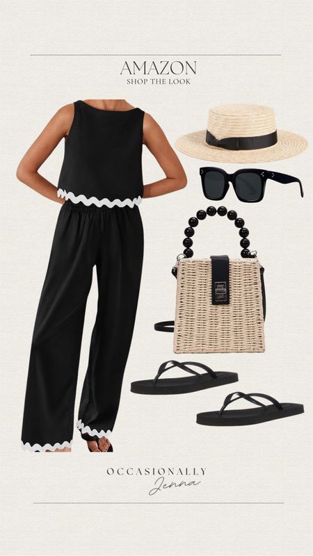 Amazon shop the look! 

Two piece outfit, handbag, sandals, hat, vacation style 

#LTKstyletip #LTKitbag #LTKshoecrush