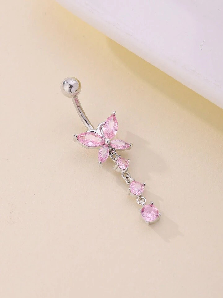 1pc Butterfly Shaped Dangle Style Belly Button Ring | SHEIN
