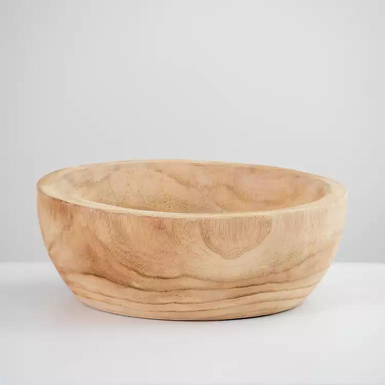 Natural Paulownia Wood Bowl | Kirkland's Home