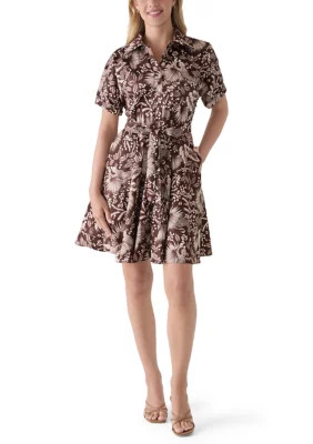 Women's Printed Collared Shirt Dress | Belk