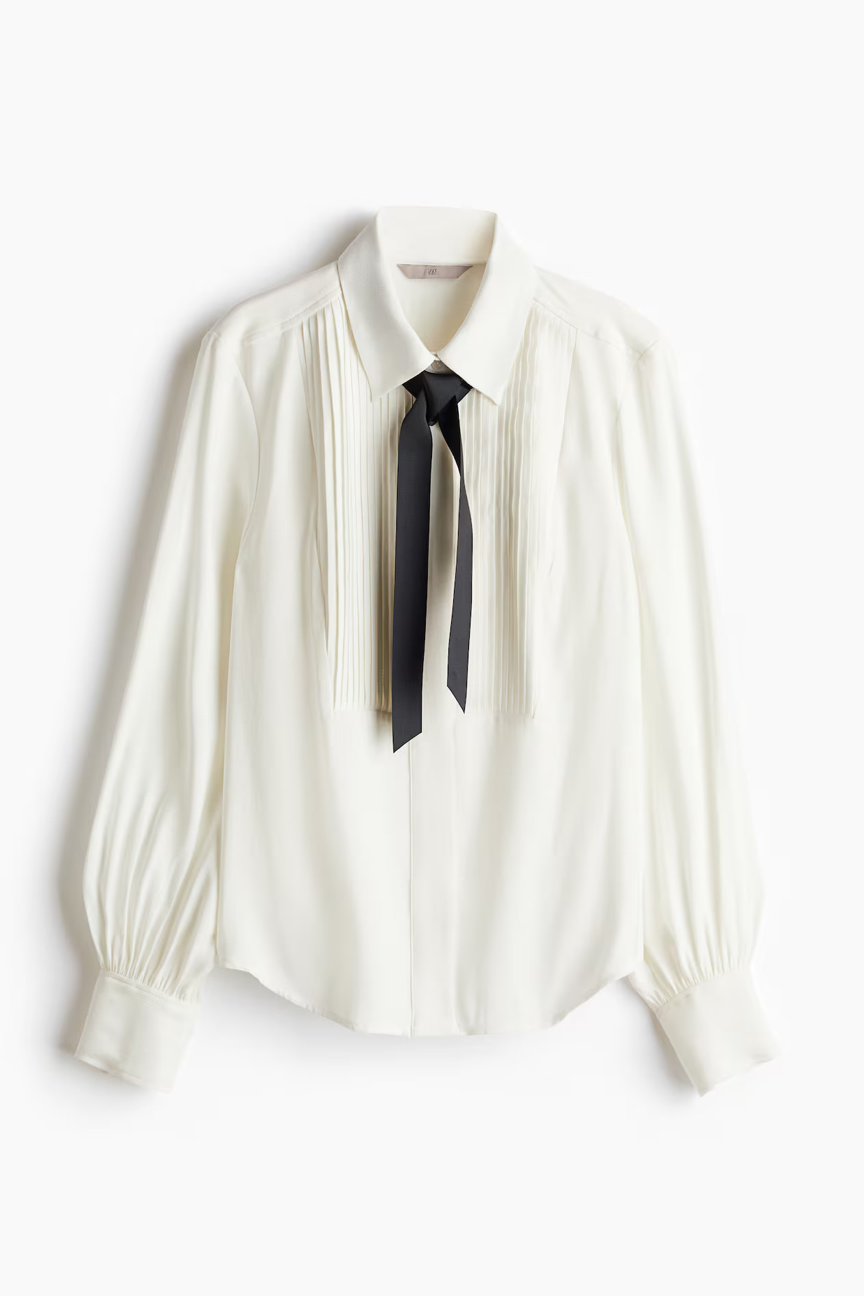 Tuxedo-style shirt - Long sleeve - Regular length - White - Ladies | H&M GB | H&M (UK, MY, IN, SG, PH, TW, HK)