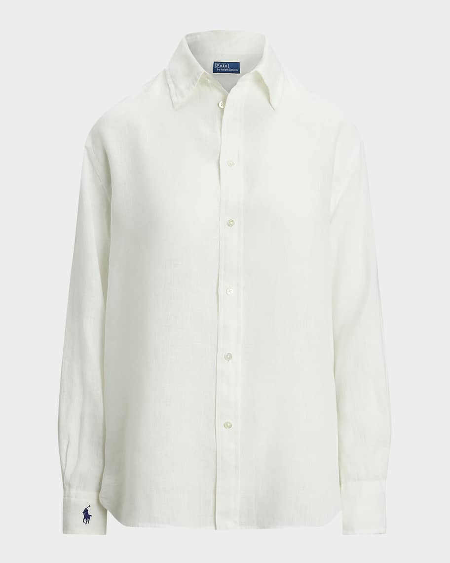 Polo Ralph Lauren Oversize Fit Linen Shirt | Neiman Marcus