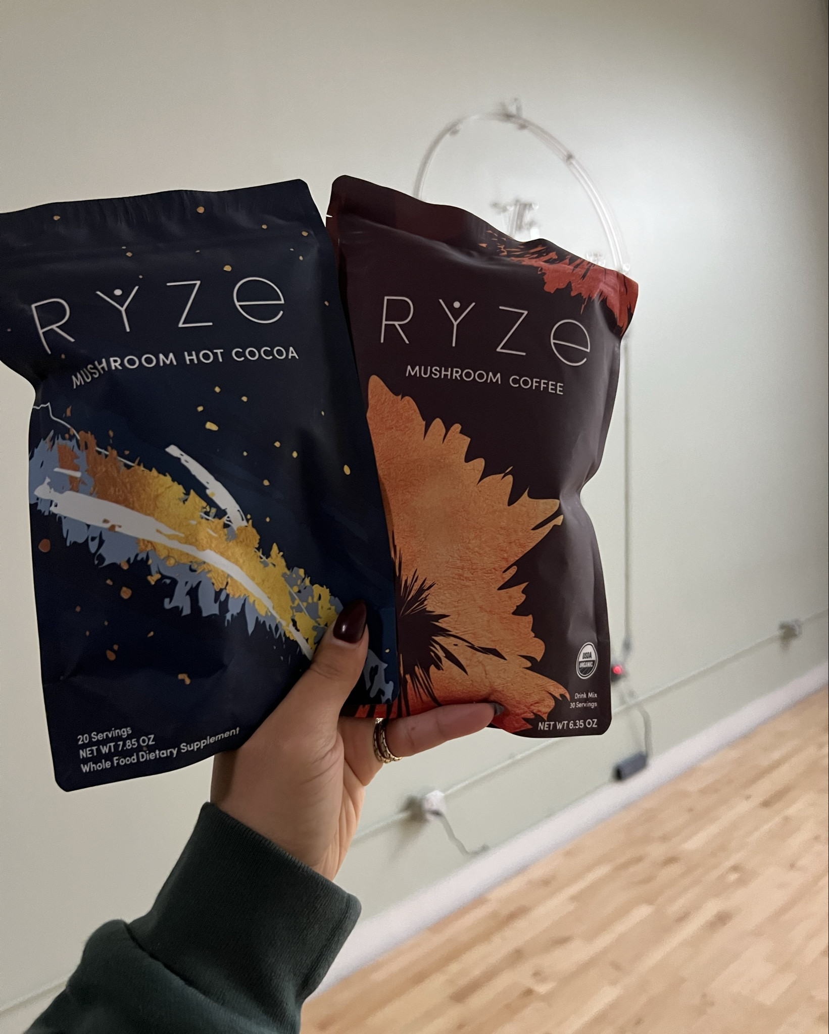 Super excited to try these coffee alternatives from RYZE! Organic mushroom coffee formulated to boost immunity, enhance brain function and give you balanced energy with 1/2 the caffeine of coffee. Then end the night with the hot cocoa packed with ingredients that help you fall asleep and stay asleep 😍 

#LTKFamily #LTKGiftGuide #LTKFindsUnder50