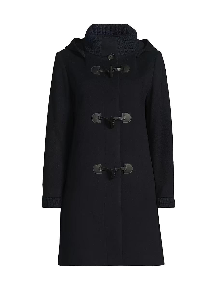 Women's Icons Wool-Blend Toggle Coat - Midnight - Size 4 | Saks Fifth Avenue