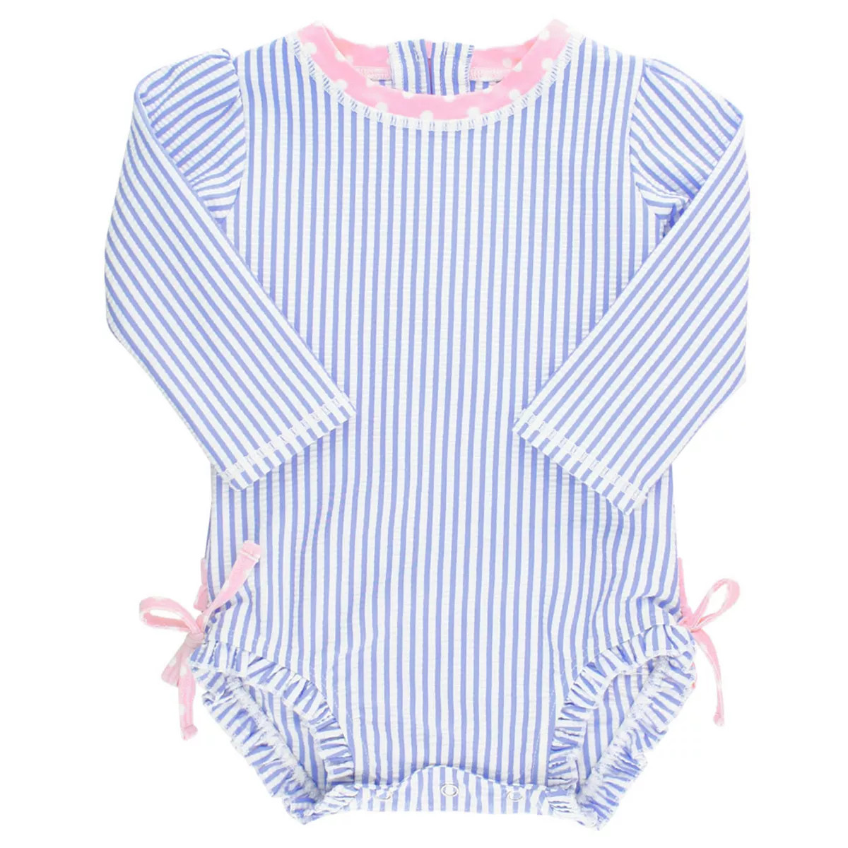 RuffleButts Baby Girls Seersucker One Piece Rash Guard | Target