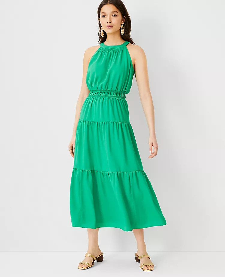 Tiered Halter Maxi Dress | Ann Taylor (US)