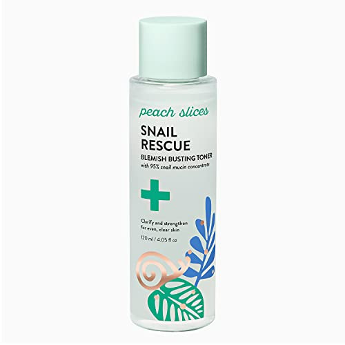 Peach Slices | Snail Rescue Blemish Busting Toner | 95% Snail Mucin | Pore Cleaner | Hydrates & Balances | Korean Skin Care | CICA | Hyaluronic Acid | Non-Comedogenic | Cruelty-Free | 4.05 oz | Amazon (US)