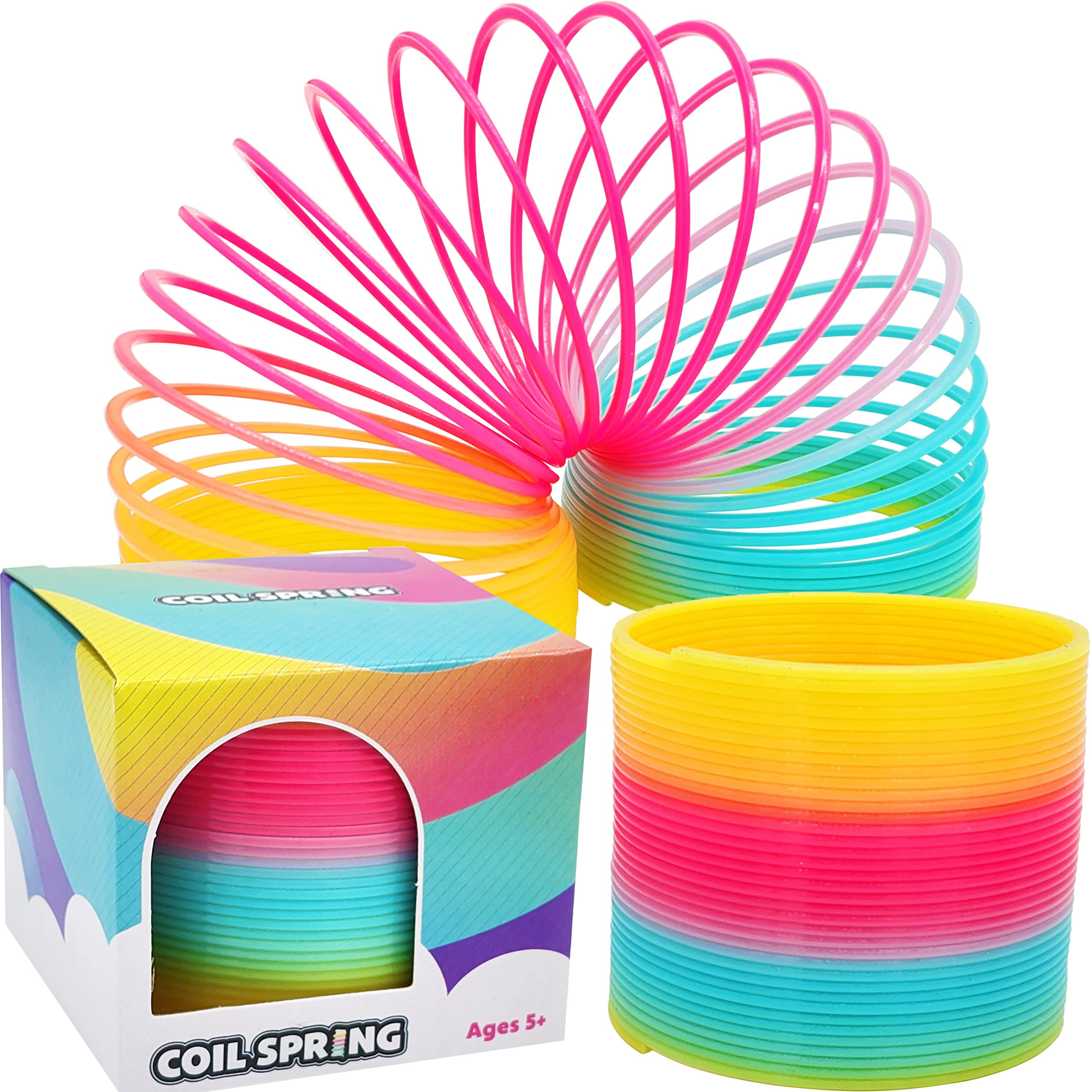 The Dreidel Company Plastic Multicolor Coil Spring, Goody Bag Fillers, Party Favor for Kids, 3" I... | Amazon (US)